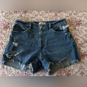 ✨ Abercrombie & Fitch Curve Love High Rise Mom Shorts – Distressed